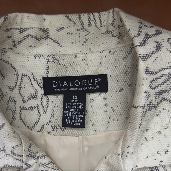 Dialogue Women’s Sz 14 Tan Nude Beige Snake Print Trench Coat Animal Print - Picture 4 of 8